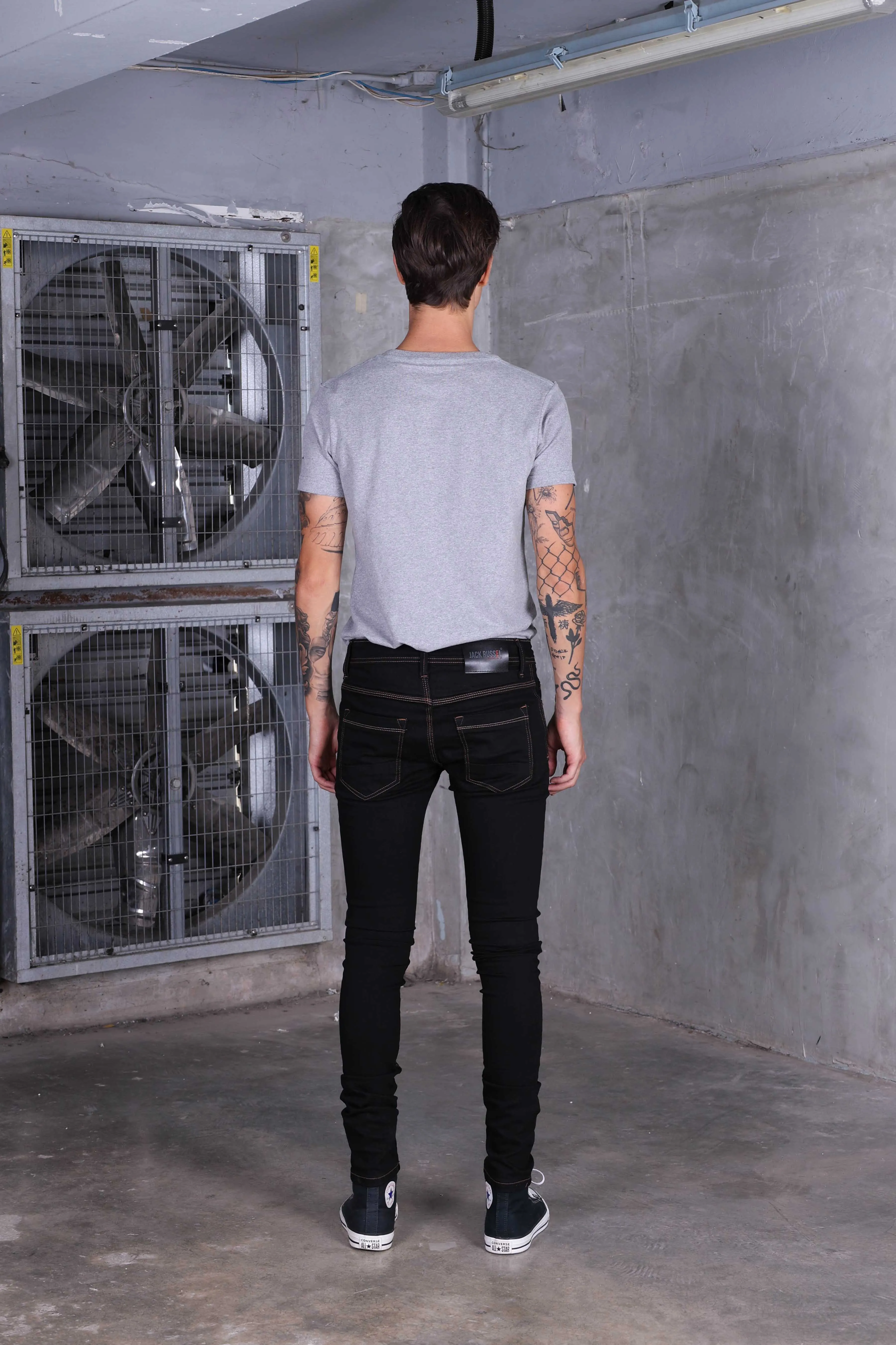 Jack Russel - Men Jeans - Handwerk J-597 Skinny Fit Super Black