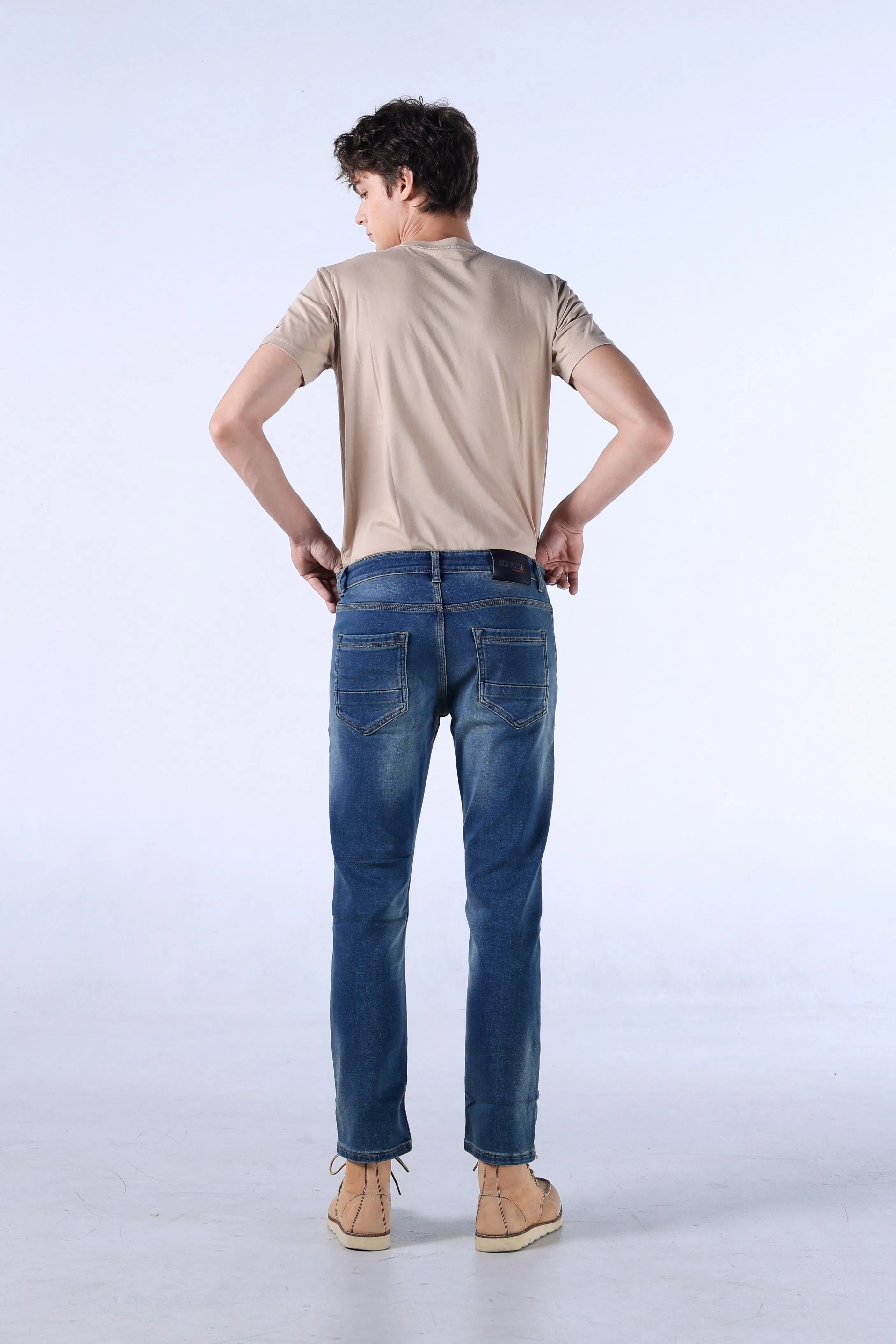 Jack Russel - Men Jeans - Handwerk J-659 Slim Fit Ash Blue Rust Fade