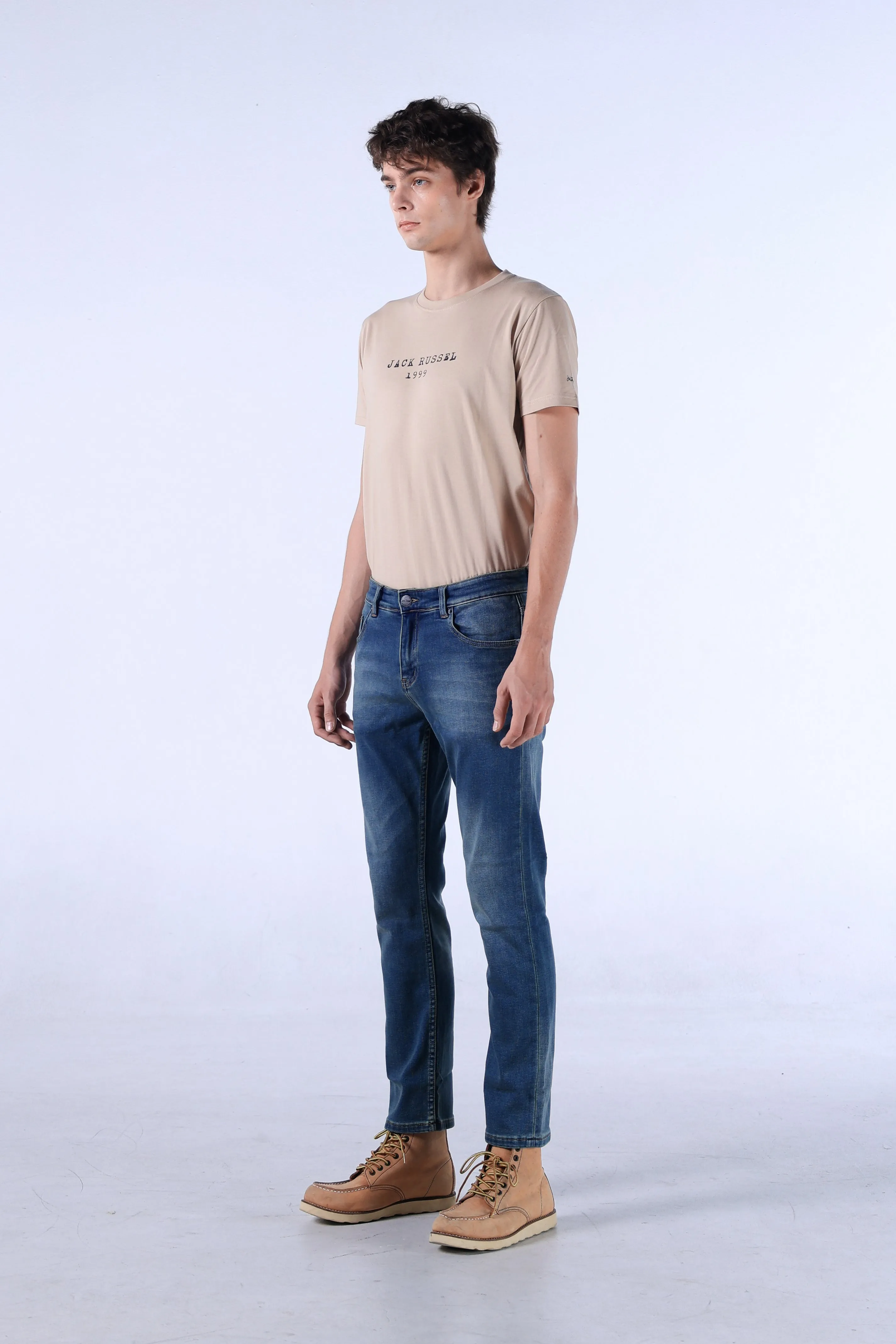 Jack Russel - Men Jeans - Handwerk J-659 Slim Fit Ash Blue Rust Fade