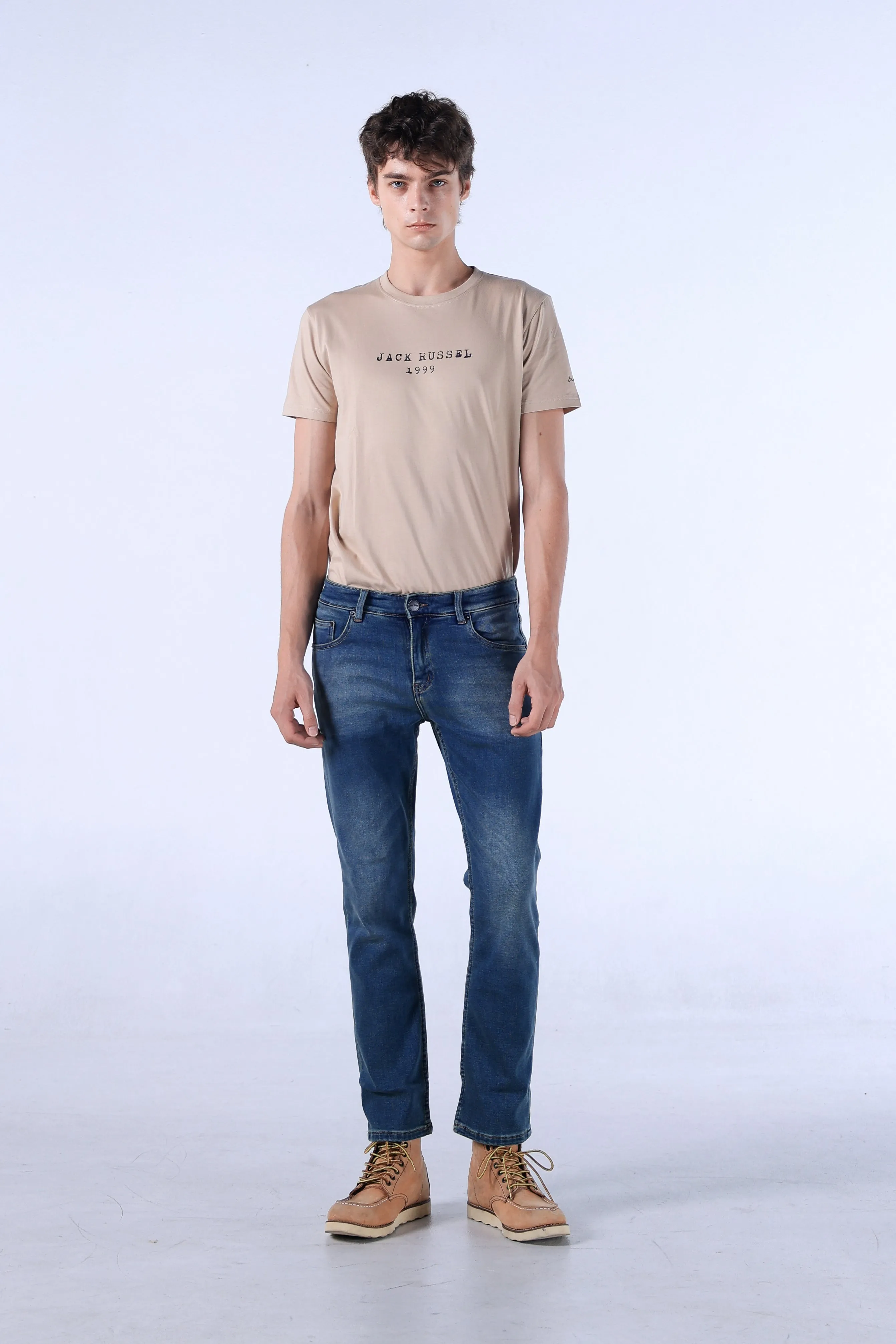 Jack Russel - Men Jeans - Handwerk J-659 Slim Fit Ash Blue Rust Fade