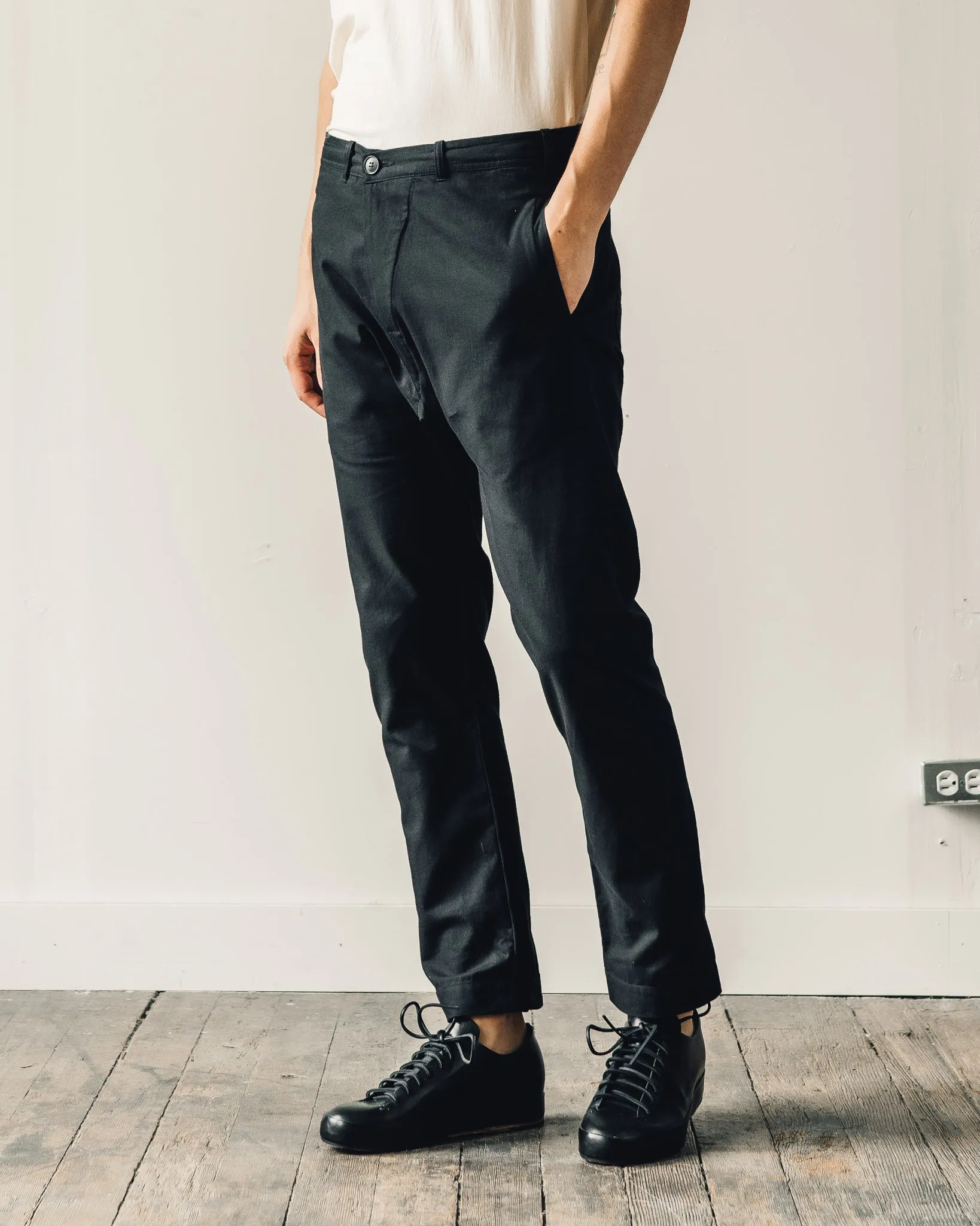 Jan-Jan Van Essche Trousers #49, Black Soft Twill