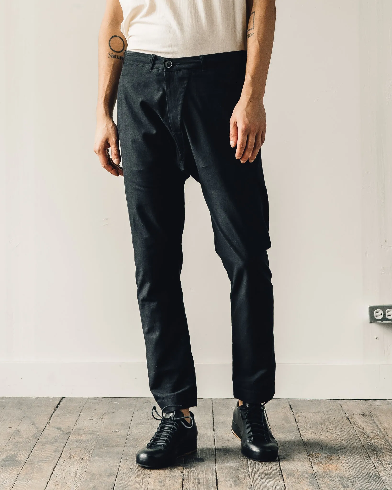 Jan-Jan Van Essche Trousers #49, Black Soft Twill