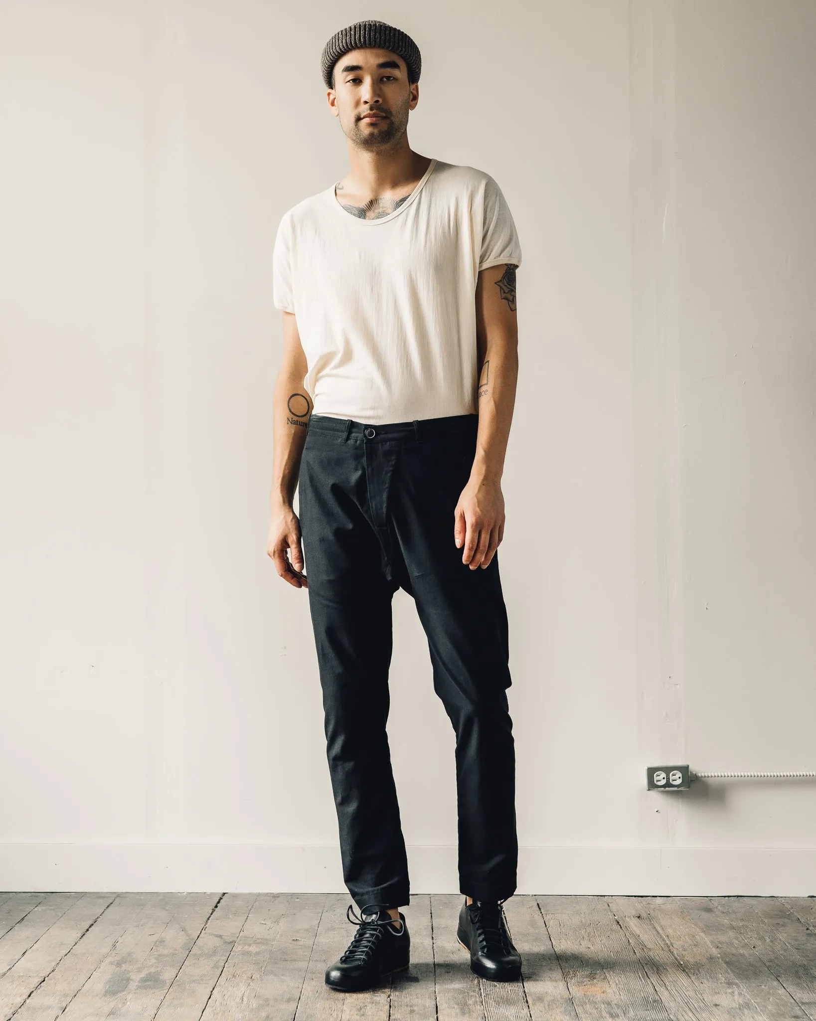 Jan-Jan Van Essche Trousers #49, Black Soft Twill