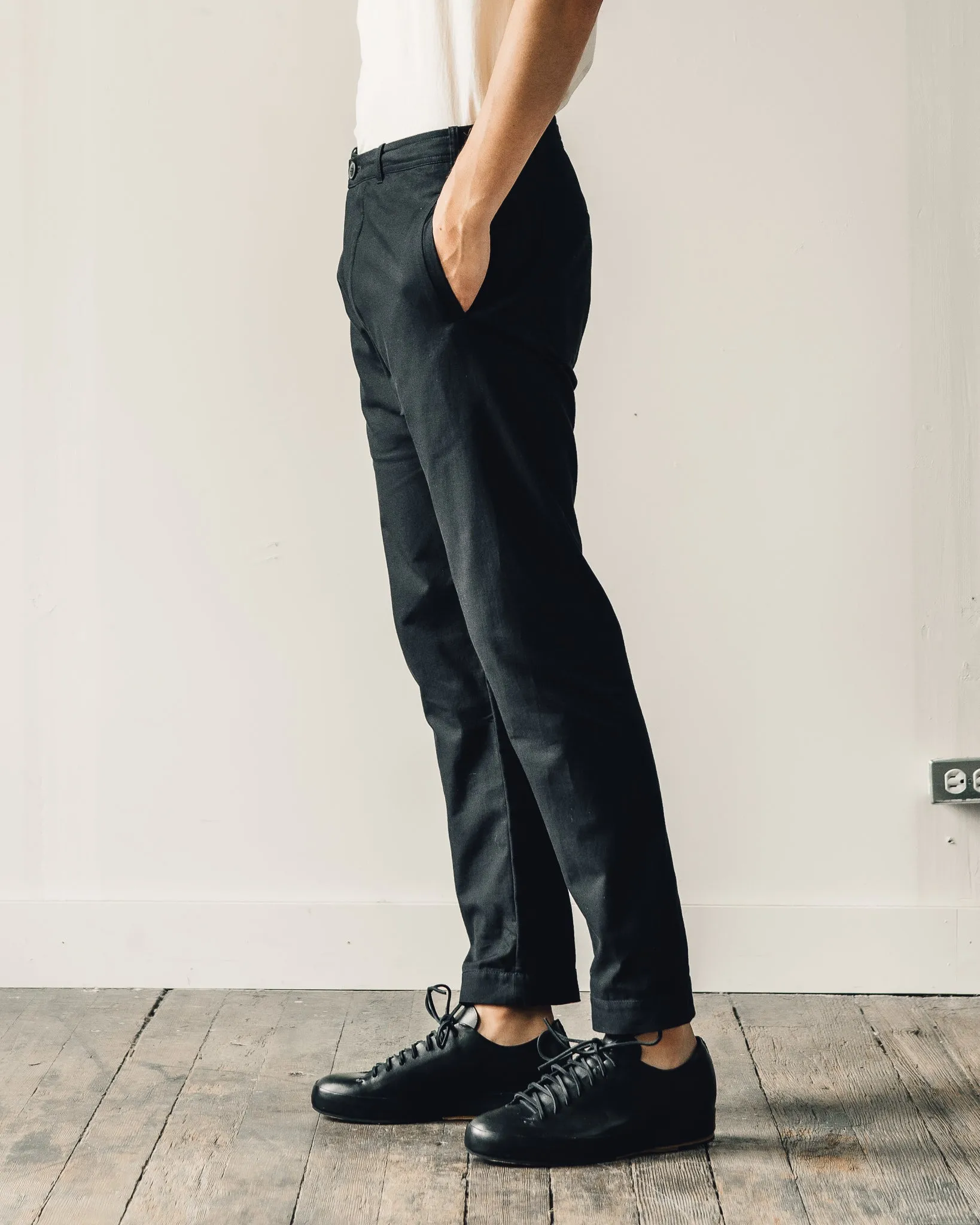 Jan-Jan Van Essche Trousers #49, Black Soft Twill