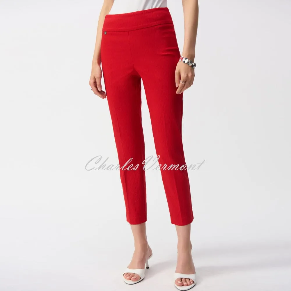 Joseph Ribkoff Textured Jacquard Cropped Trouser - Style 251256 (Red)