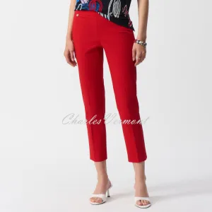 Joseph Ribkoff Textured Jacquard Cropped Trouser - Style 251256 (Red)