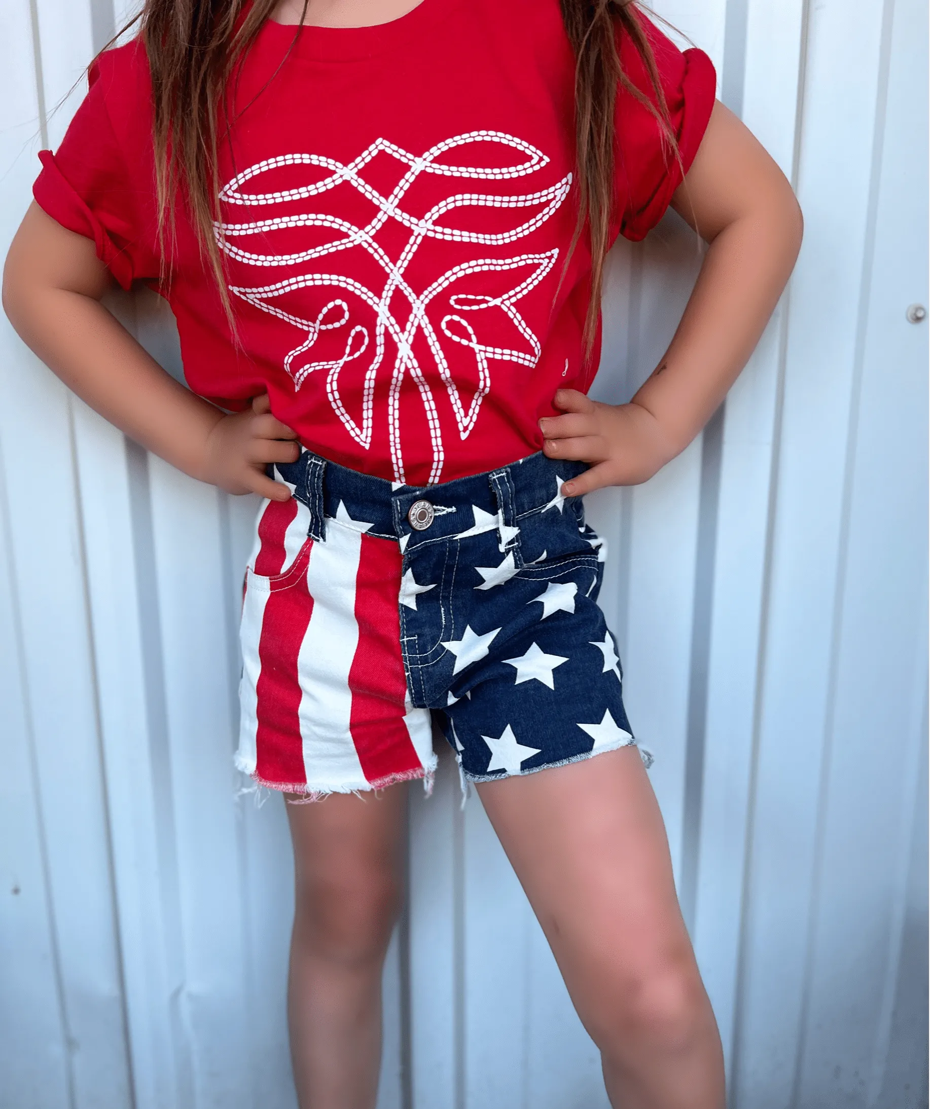 KIDS Stars & Stripes Denim Shorts*