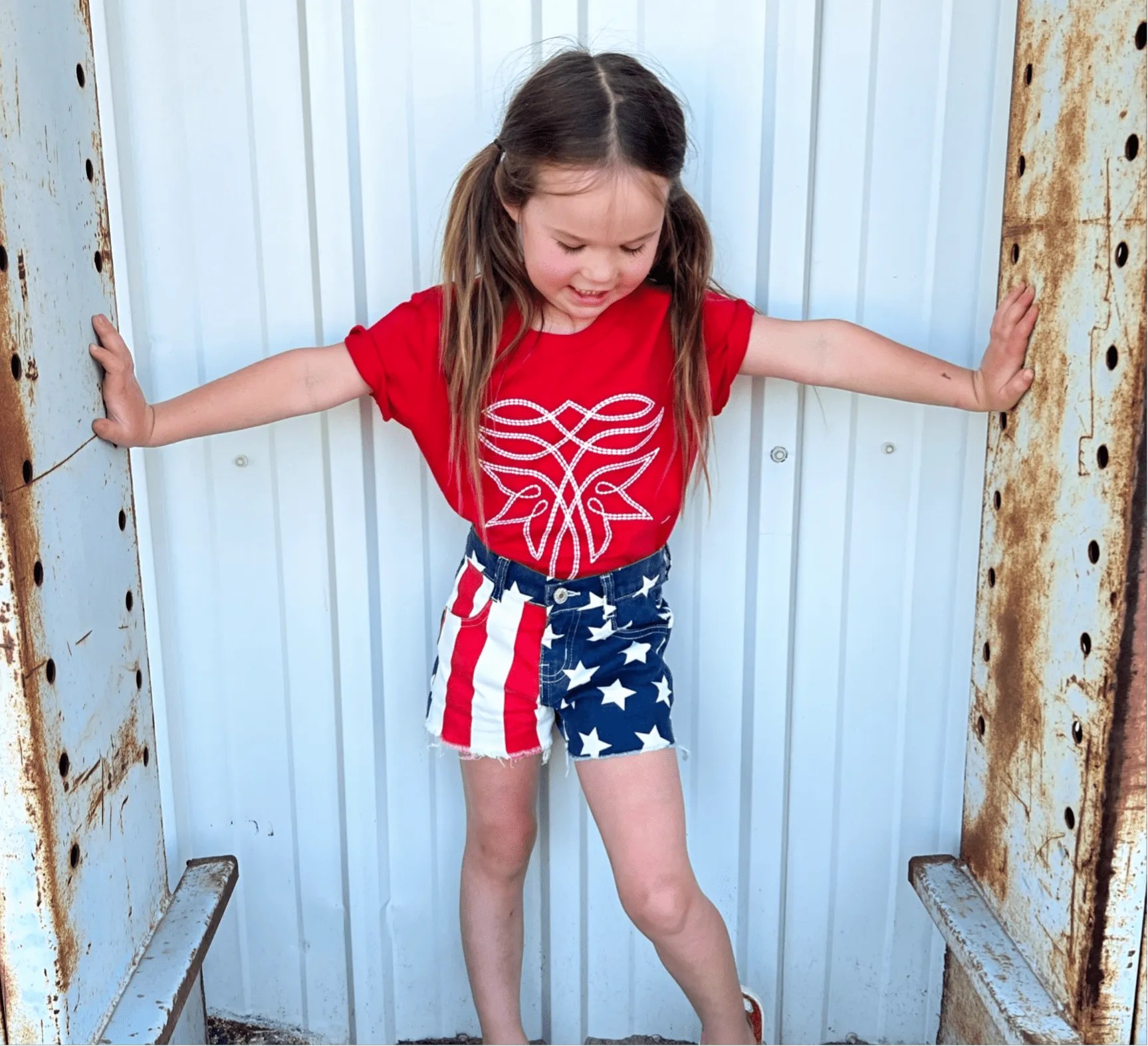 KIDS Stars & Stripes Denim Shorts*