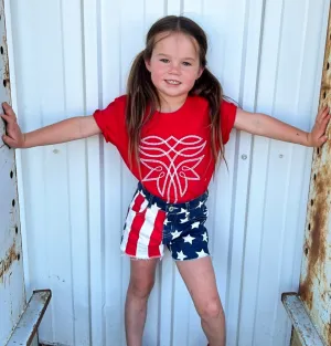 KIDS Stars & Stripes Denim Shorts*