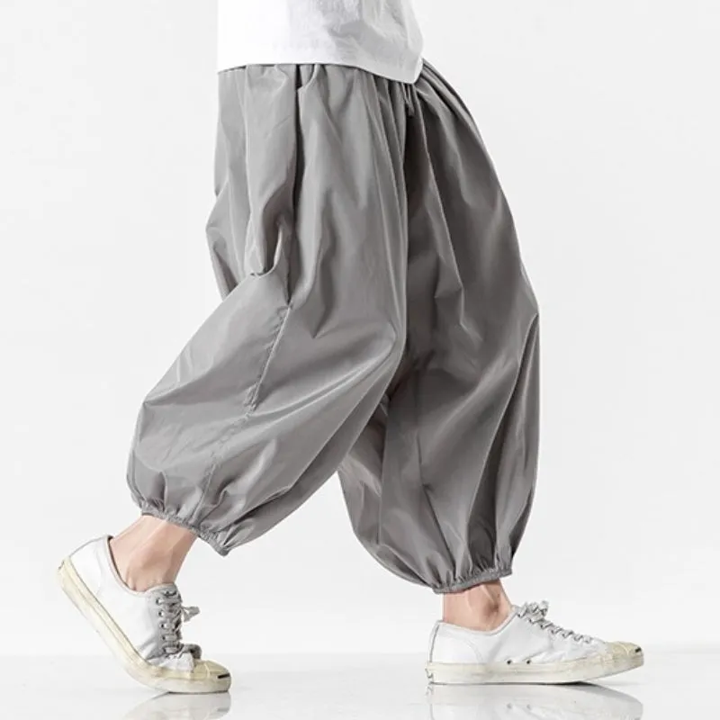 Loose Casual Cropped Trousers