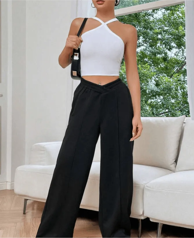 Loose Casual Wide-leg Trousers