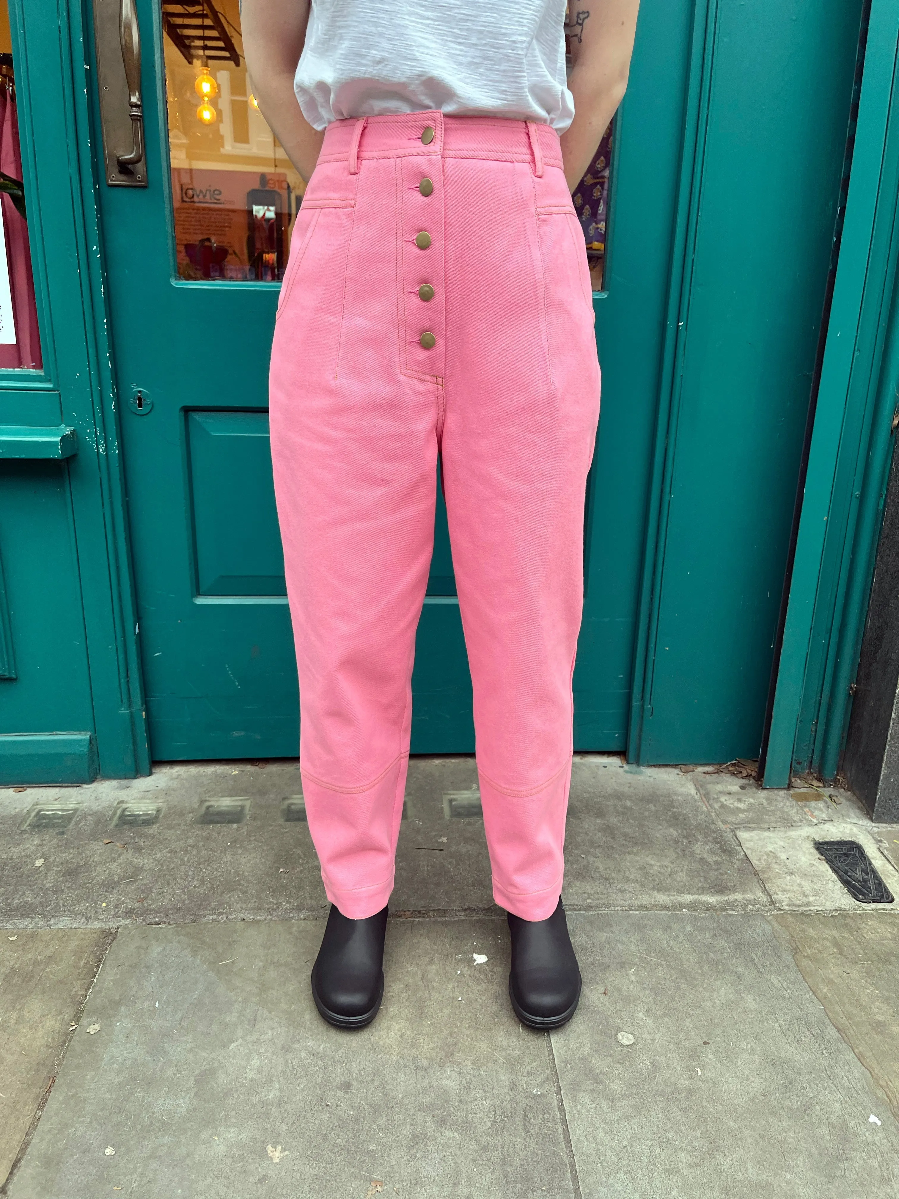 Lowie Drill Bubblegum 5 Button Trouser