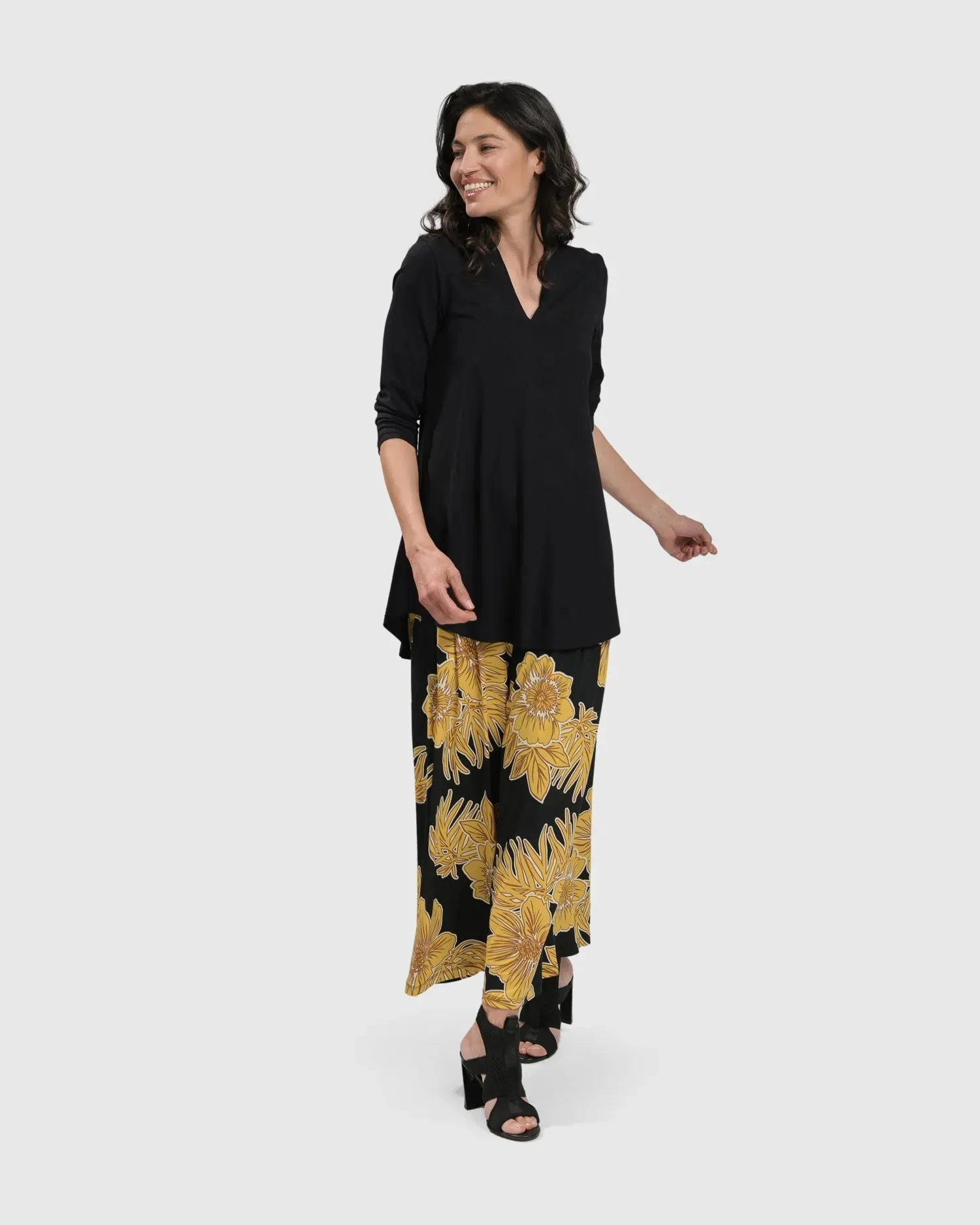 LUAU PALAZZO PANTS, GOLD