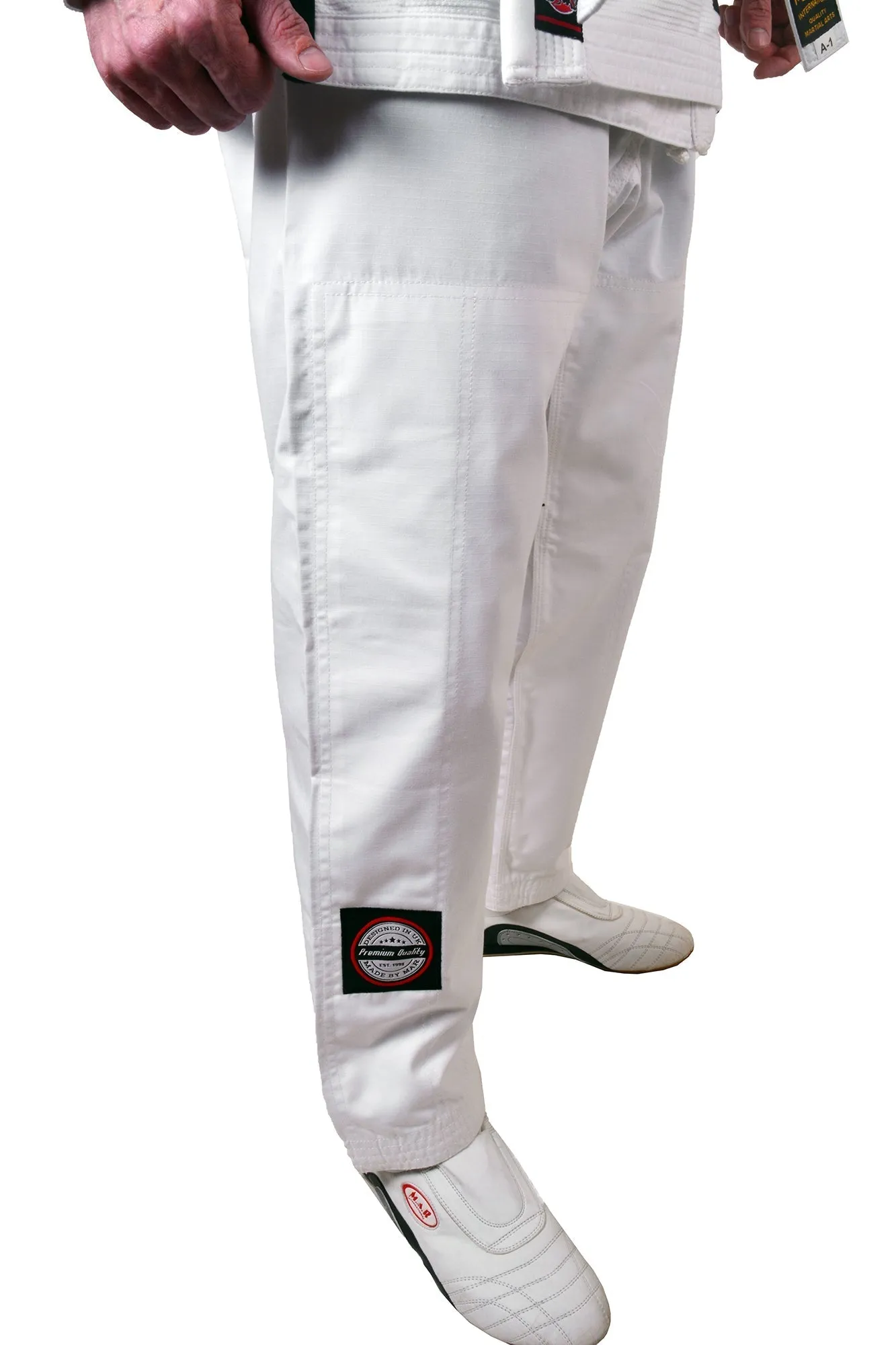 MAR-062B | White Brazilian Jiu-Jitsu Uniform - 480gsm