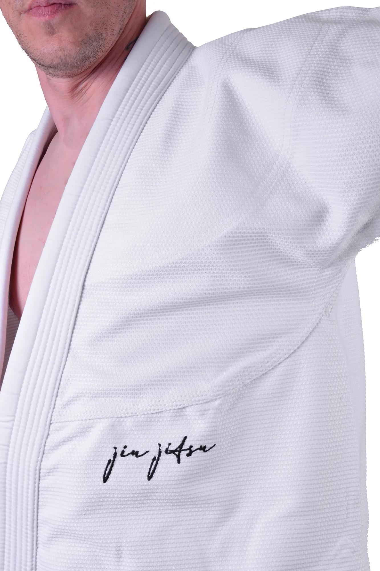 MAR-062B | White Brazilian Jiu-Jitsu Uniform - 480gsm