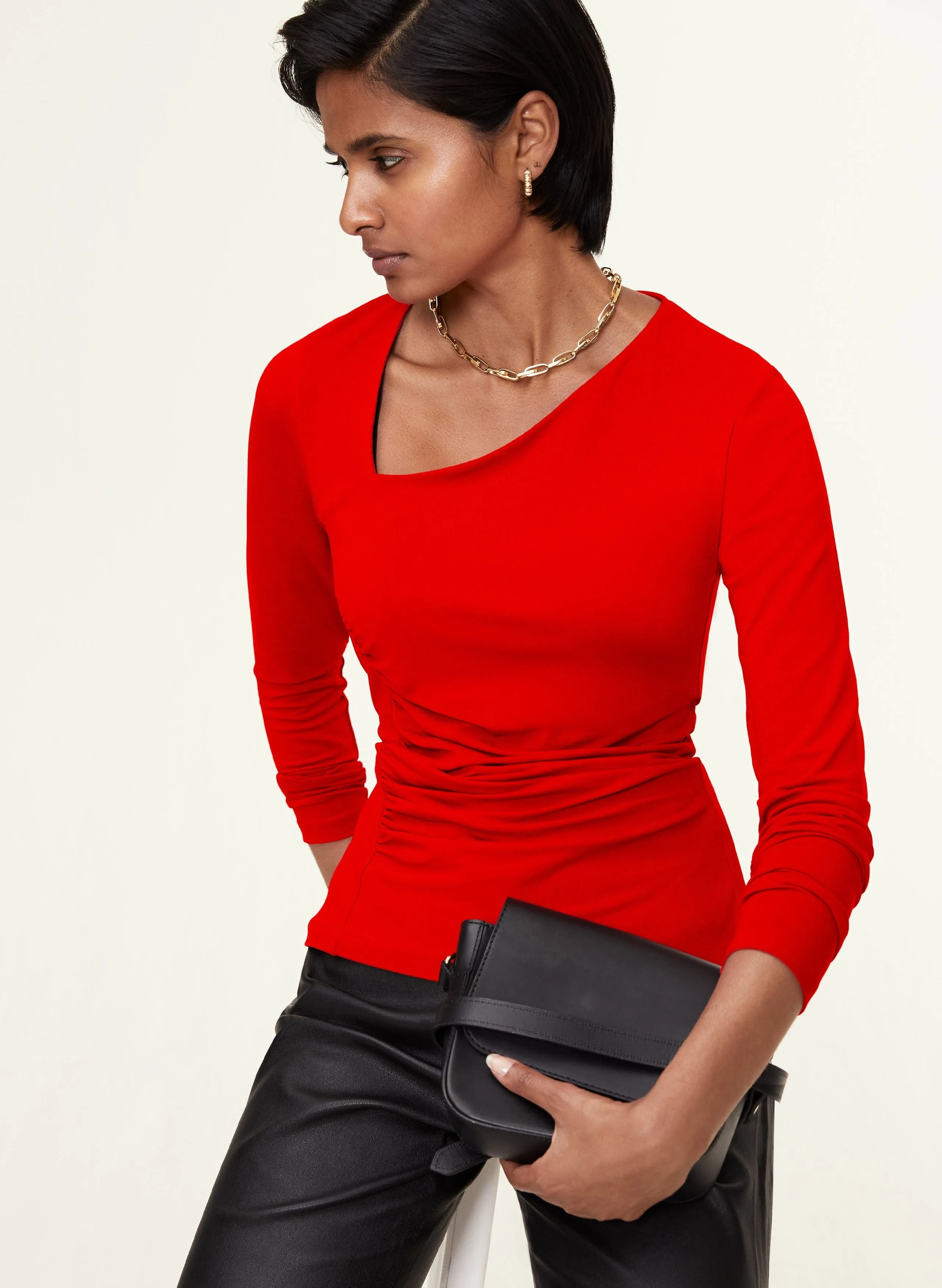 Mariam  LENZING ECOVERO Top| Crimson Red