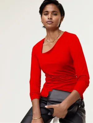 Mariam  LENZING ECOVERO Top| Crimson Red