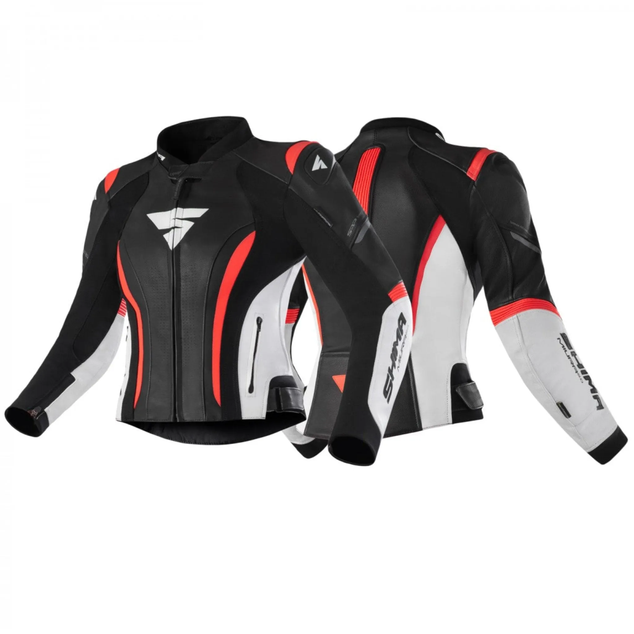 MIURA 2.0 RED FLUO - Women's Motorcycle Leather Jacket