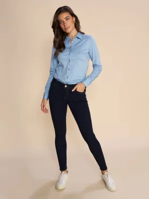 Mos Mosh Victoria 7/8 Silk Touch Jeans Dk. Blue Denim