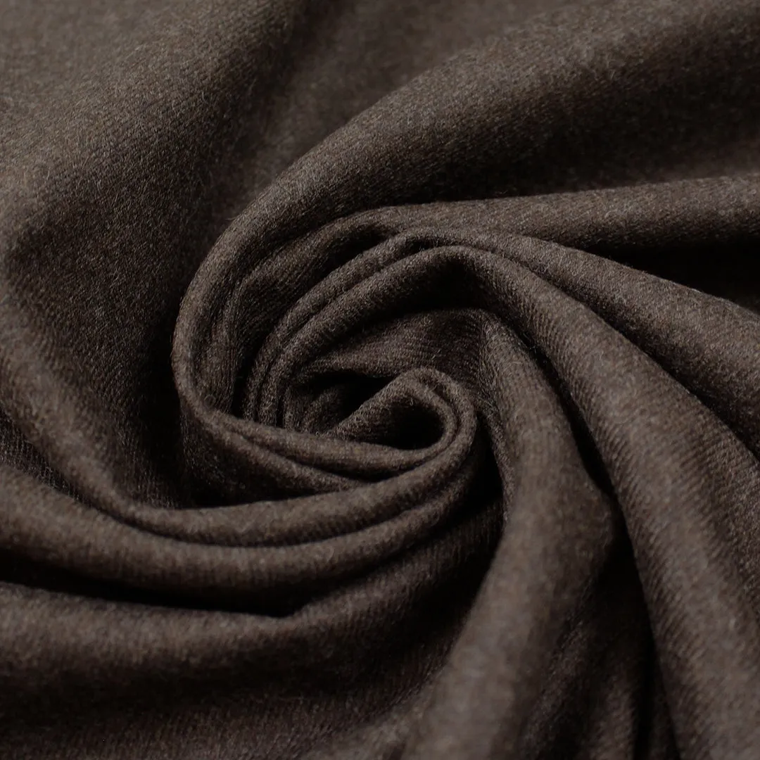 M@x Mara all wool twill suiting - tweedy chocolate