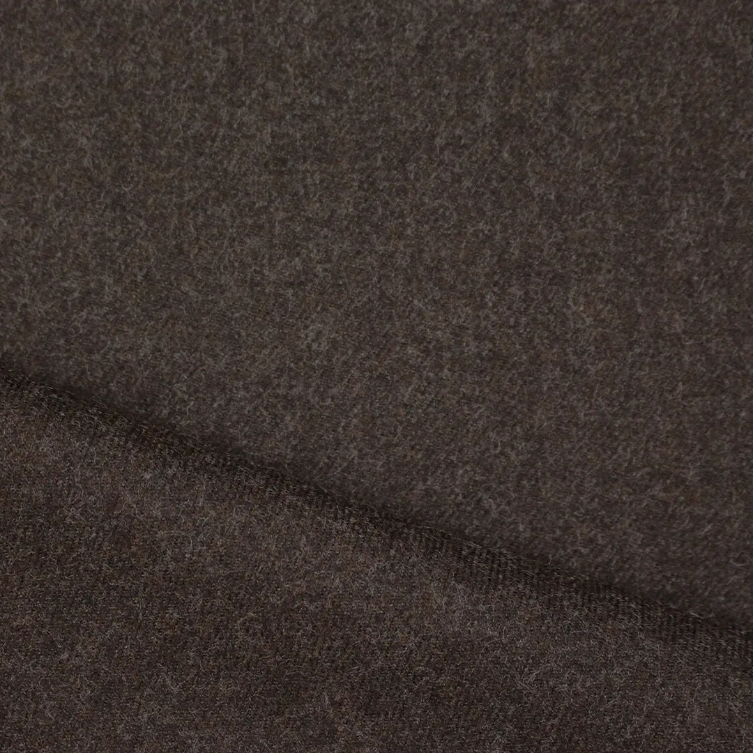 M@x Mara all wool twill suiting - tweedy chocolate