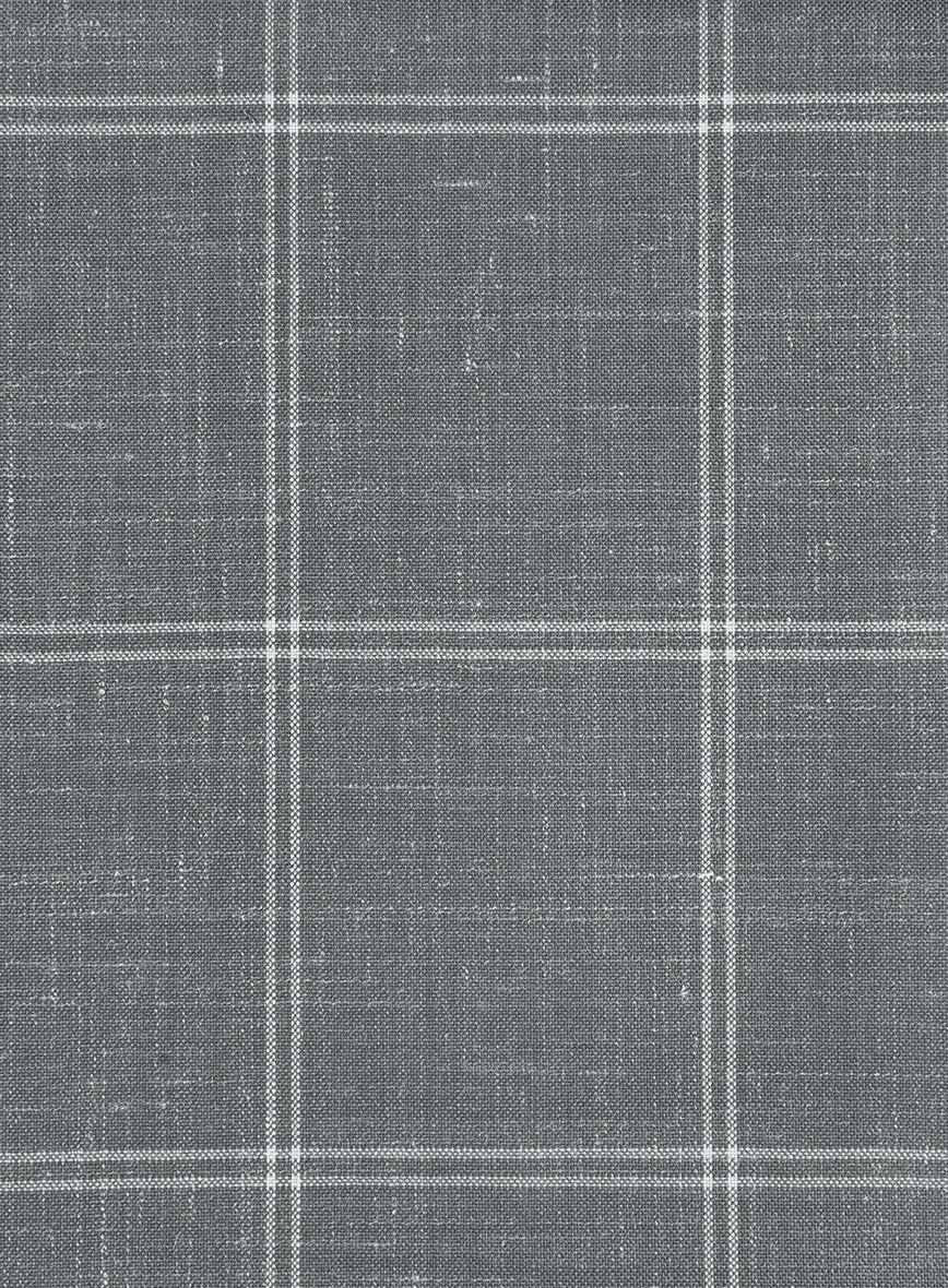 Napolean Noemi Windowpane Gray Wool Suit