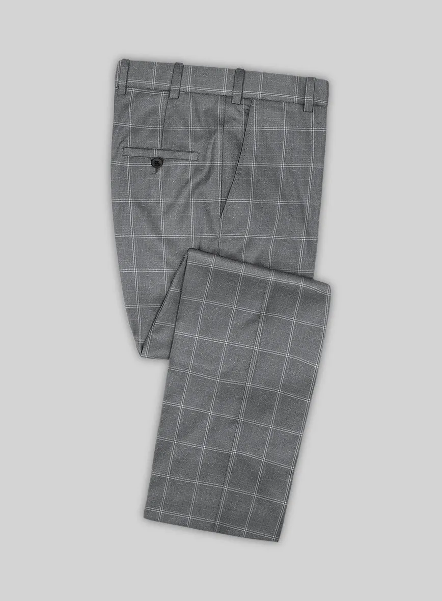 Napolean Noemi Windowpane Gray Wool Suit