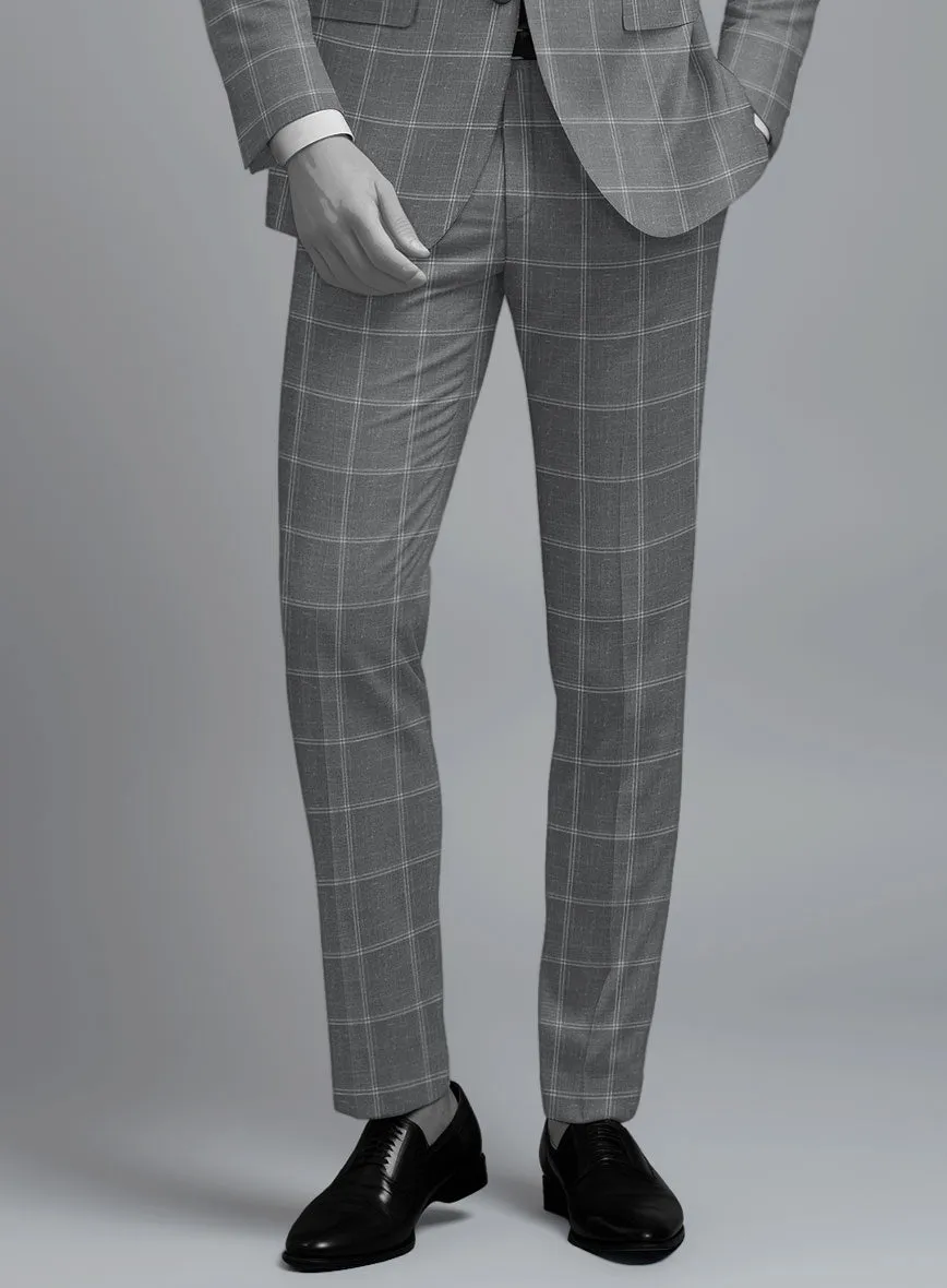 Napolean Noemi Windowpane Gray Wool Suit