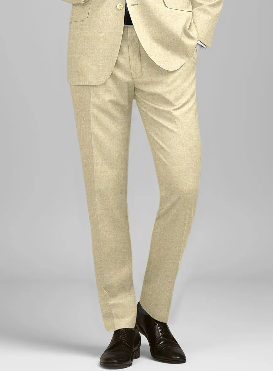 Napolean Spring Latte Beige Wool Pants