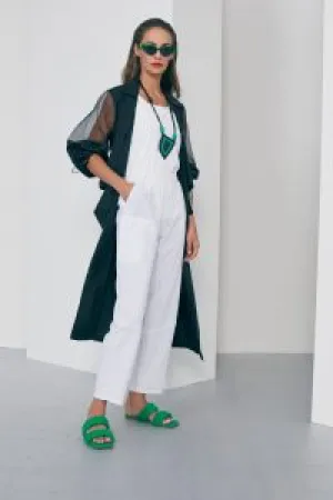 Naya White Side Pocket Trousers