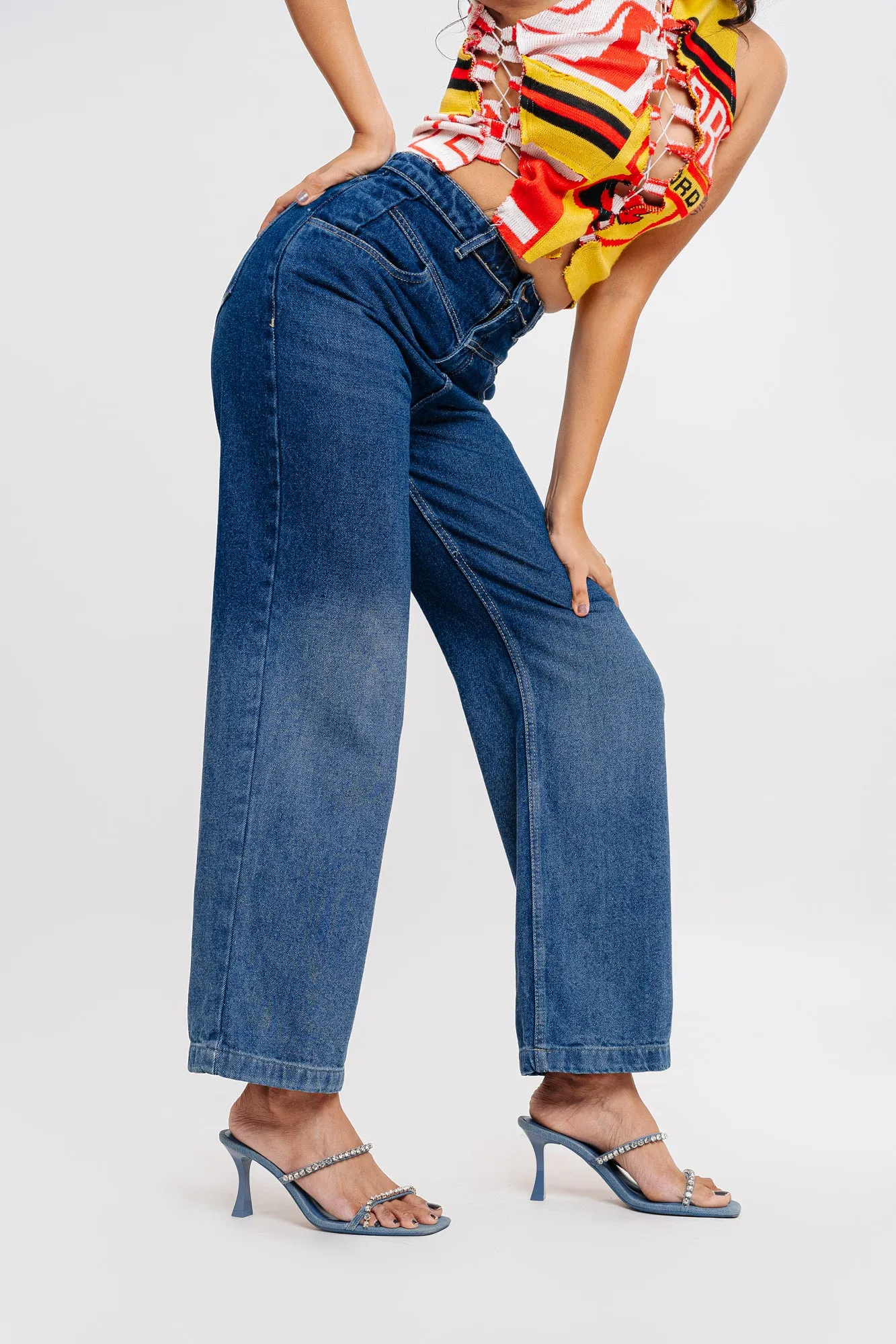 Ombre Front Yoke Jeans