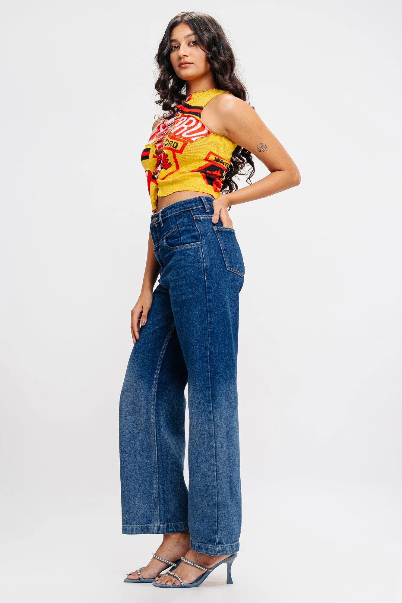 Ombre Front Yoke Jeans