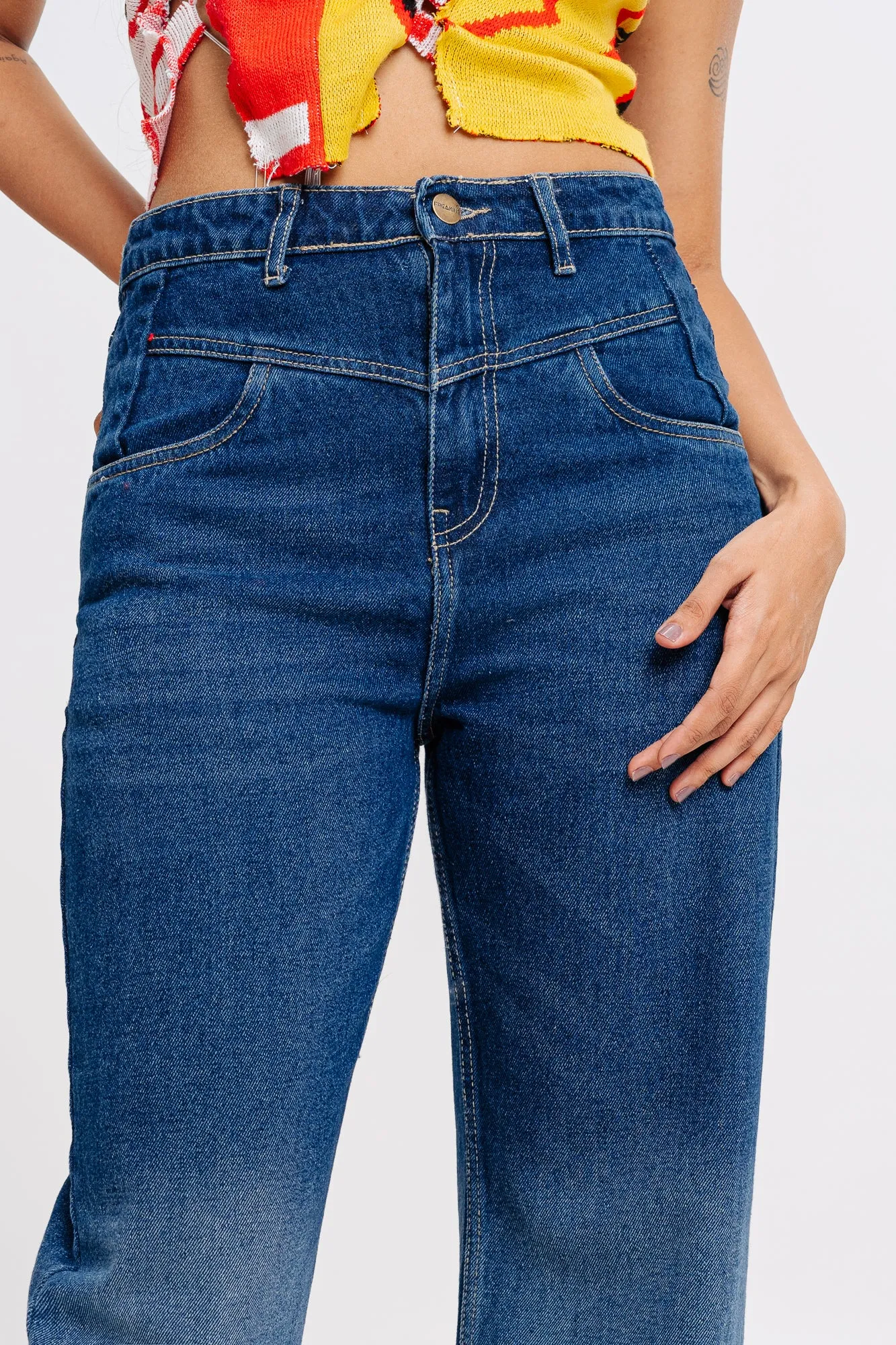 Ombre Front Yoke Jeans