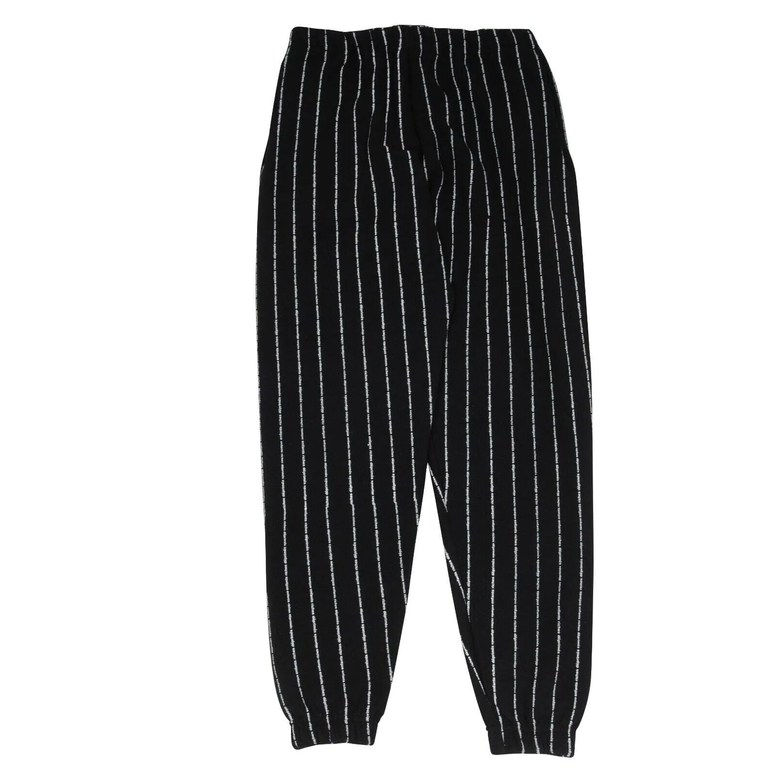 Pinstripe Logo Track Pants Black White Joggers