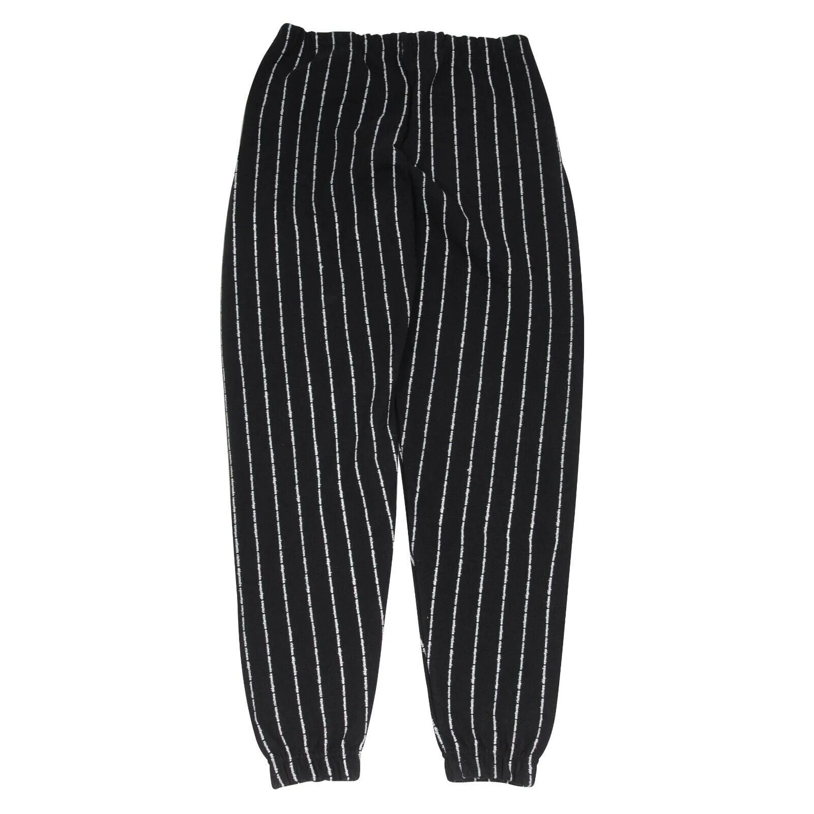 Pinstripe Logo Track Pants Black White Joggers