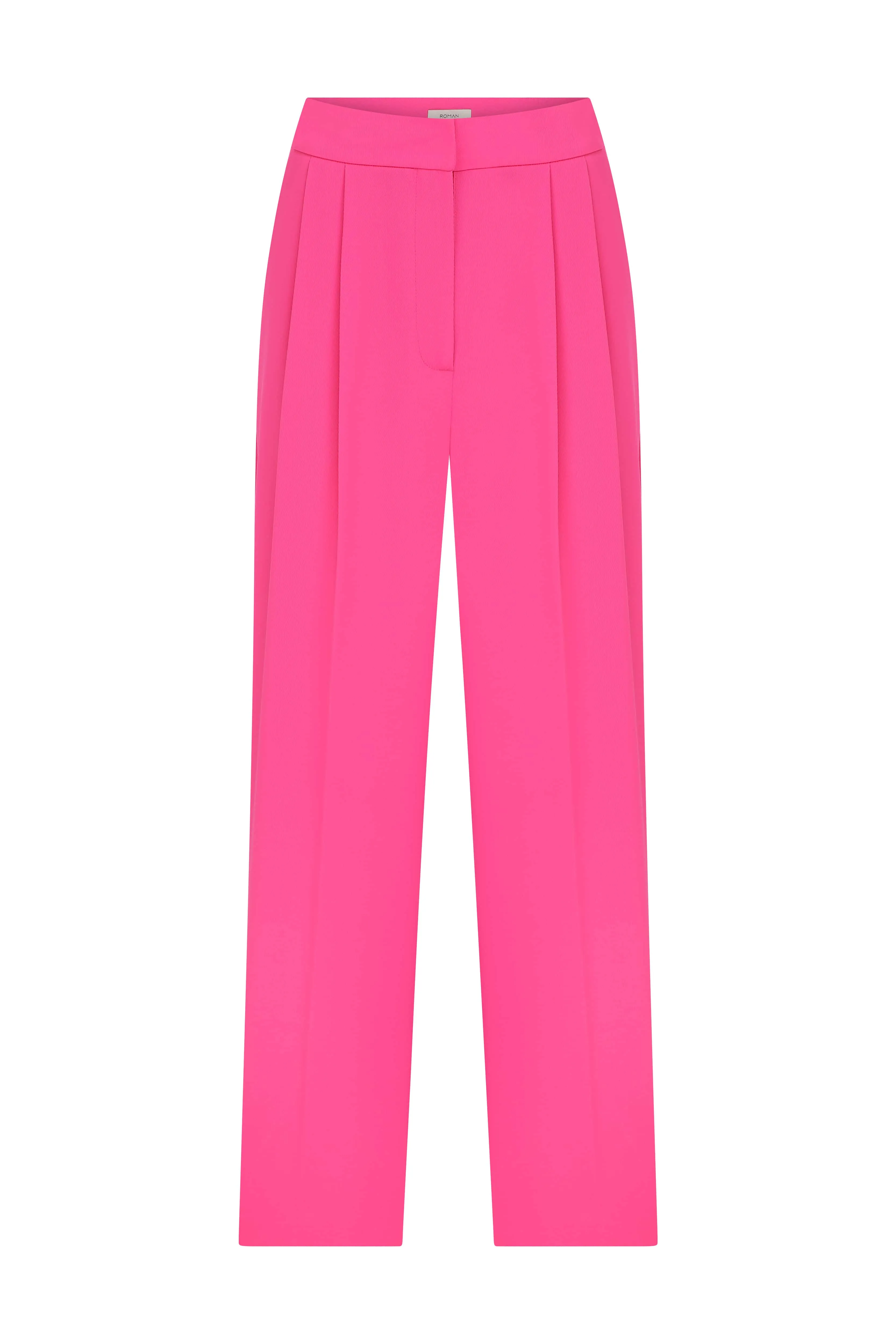 Roman Silk Crepe Carrot Trousers Fuchsia