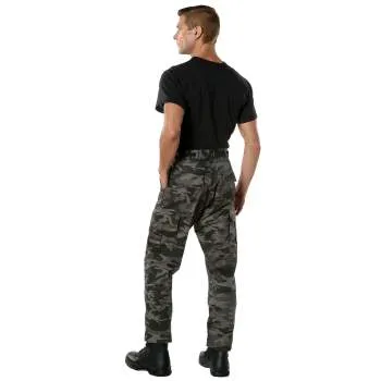 Rothco Color Camo Tactical BDU Pants / Black Camo