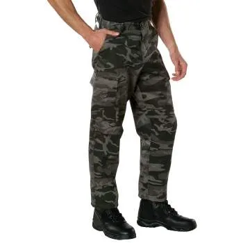 Rothco Color Camo Tactical BDU Pants / Black Camo