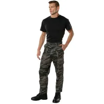 Rothco Color Camo Tactical BDU Pants / Black Camo