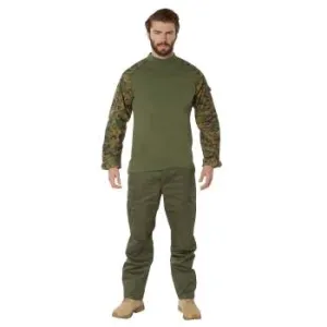 Rothco NYCO FR Fire Retardant Combat Shirt / Woodland Digital Camo