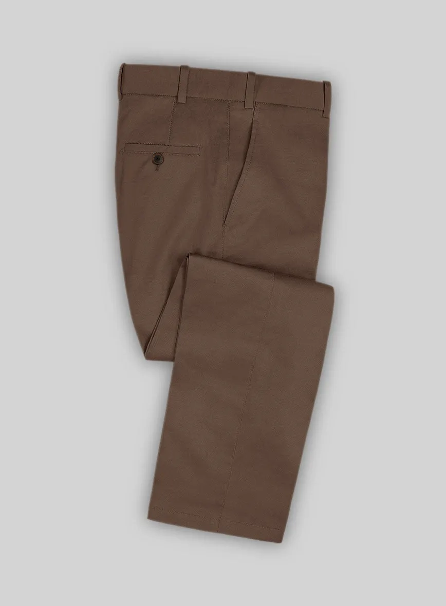 Scabal Dark Brown Cashmere Cotton Pants