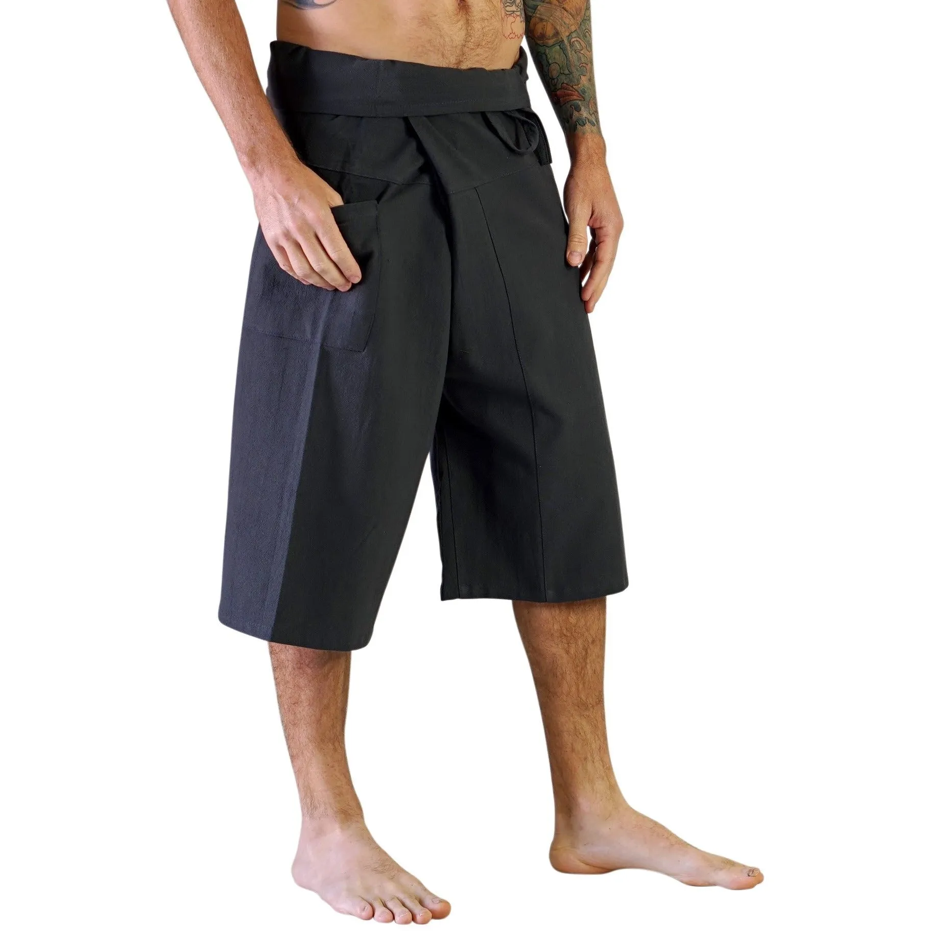 'Short Thai Fisherman Pants' -  Grey