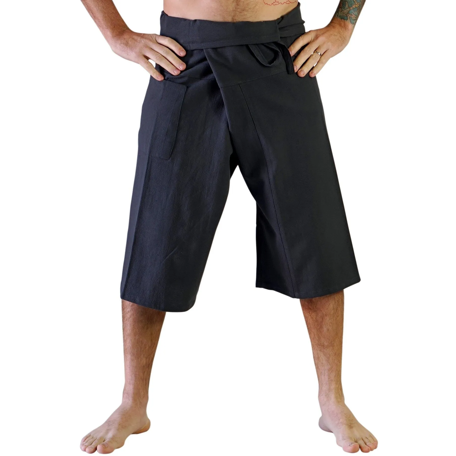 'Short Thai Fisherman Pants' -  Grey