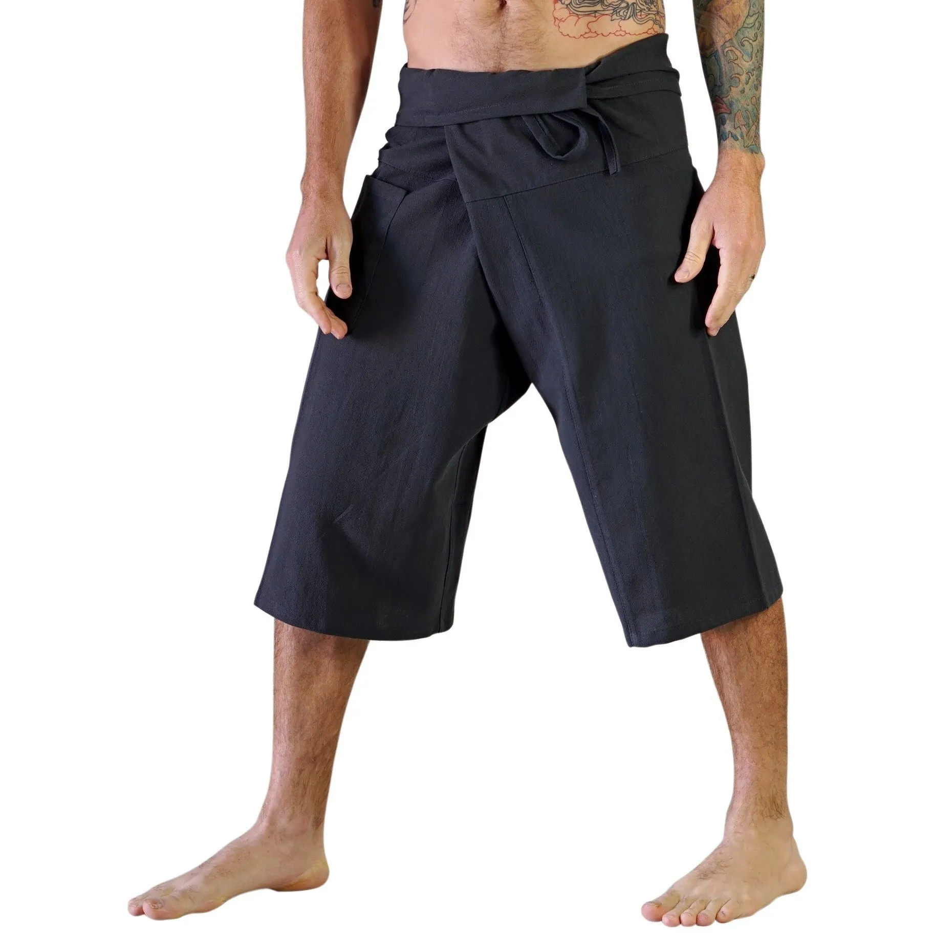 'Short Thai Fisherman Pants' -  Grey