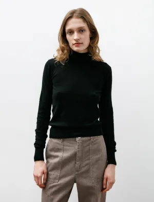 Silk Cashmere Turtleneck Black