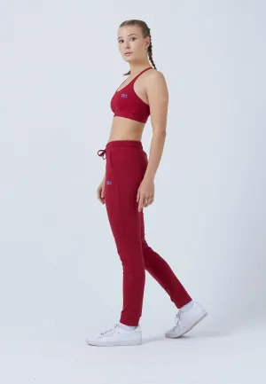 Tennis Jogger Tracksuit Pants, bordeaux red