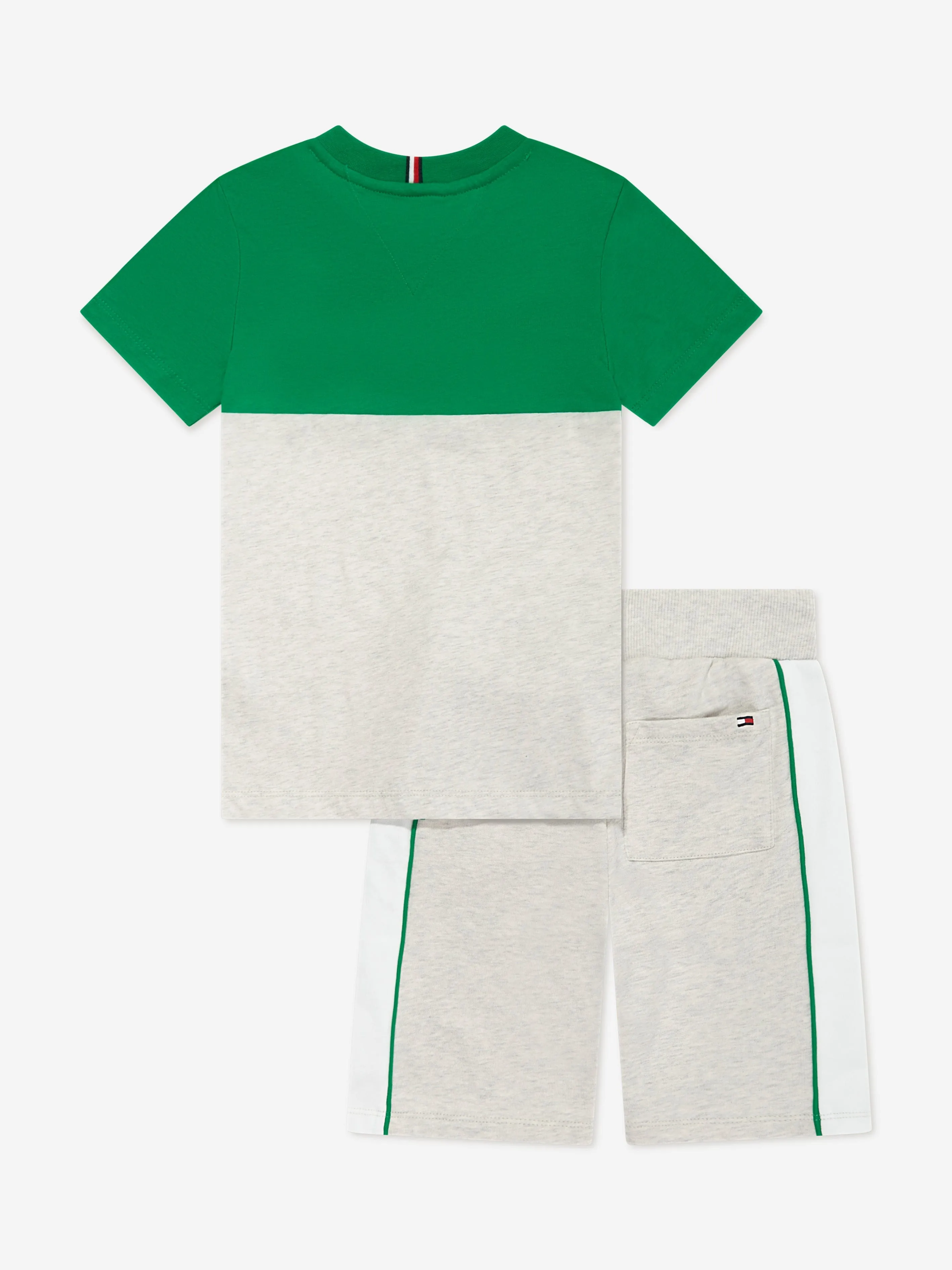 Tommy Hilfiger Boys Essential Colourblock Shorts Set in Green