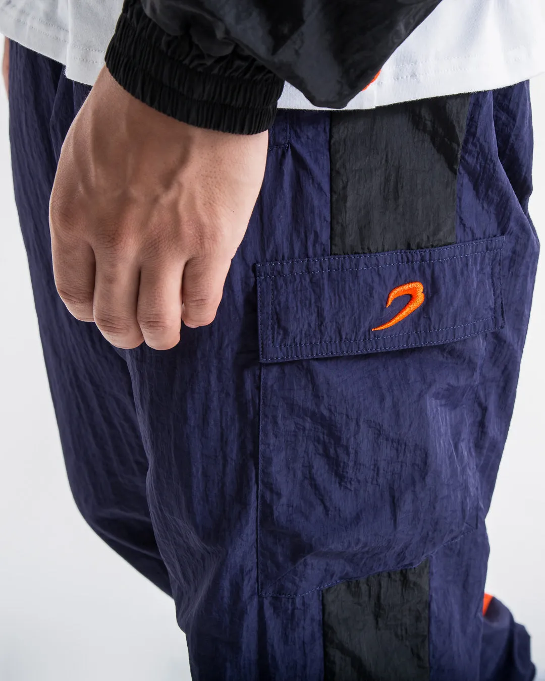 Walker Track Bottoms - Black/Navy/Orange