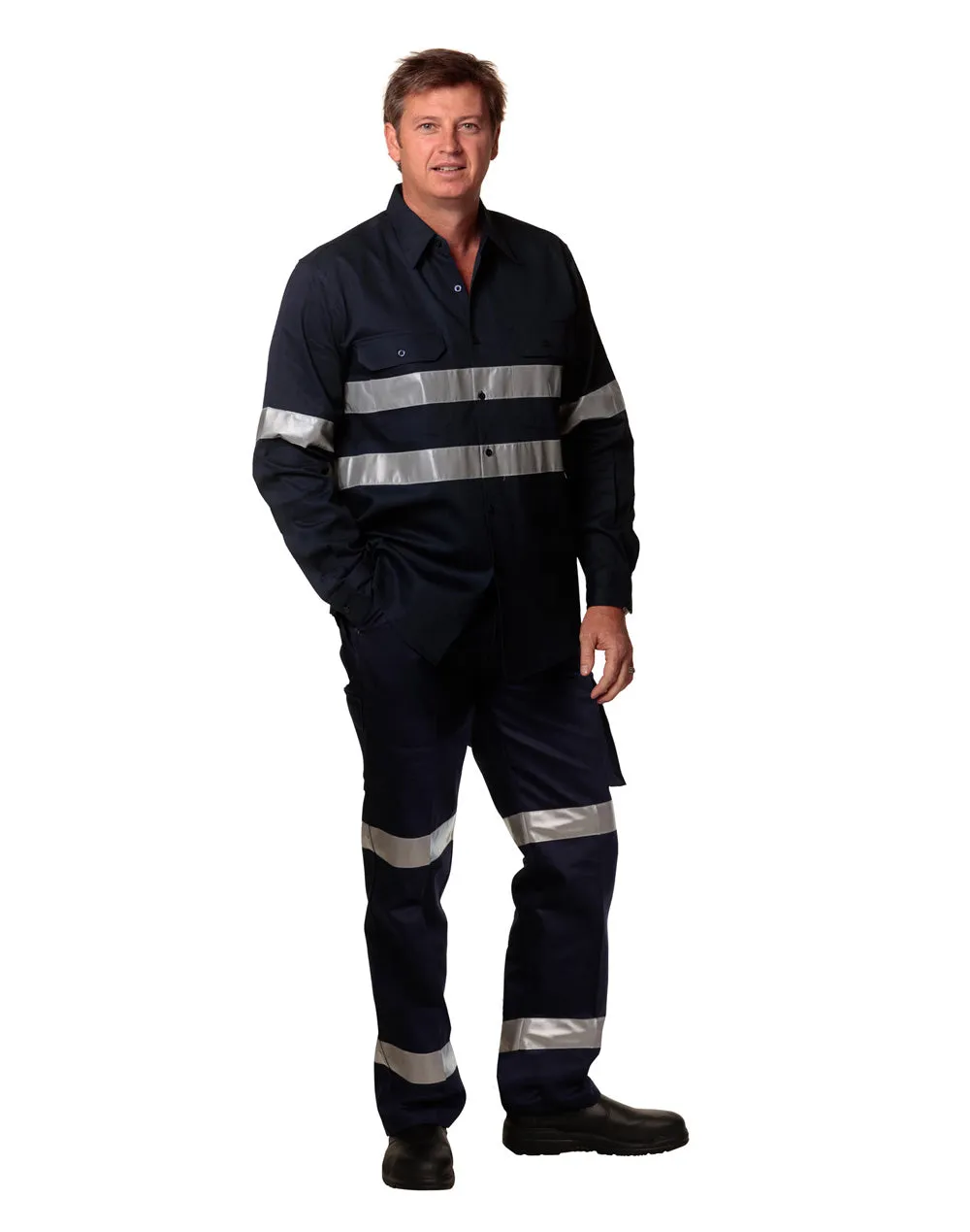 Winning Spirit Men's Heavy Cotton Pre-shrunk Drill Pants with 3M Tapes (WP07HV)