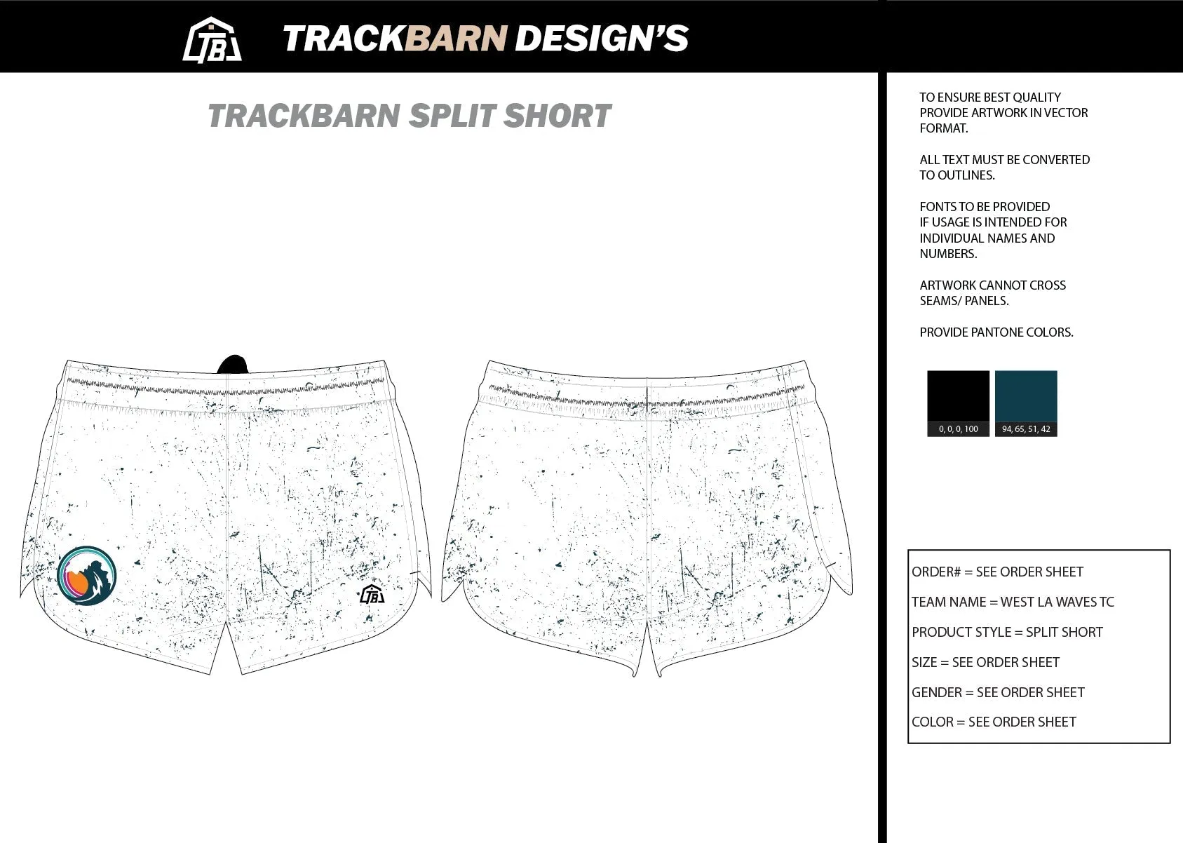 WLATC Mens Split Track Short